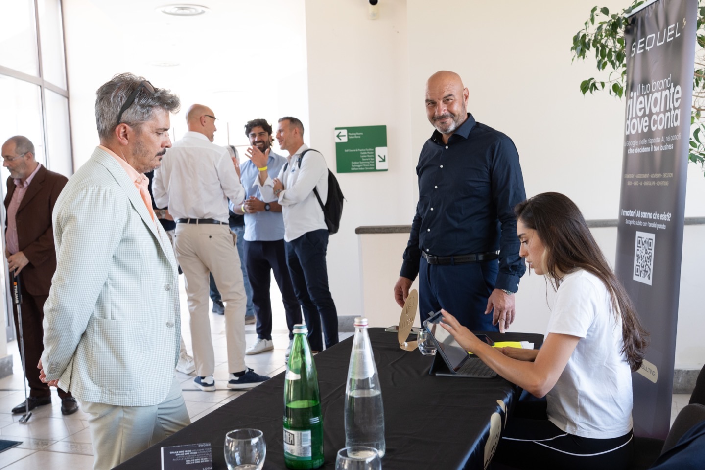 Networking at the Sequel event at the Roma Golf Cup, at Marco Simone Golf & Country Club