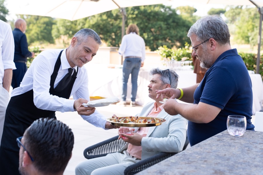 A convivial moment during the day